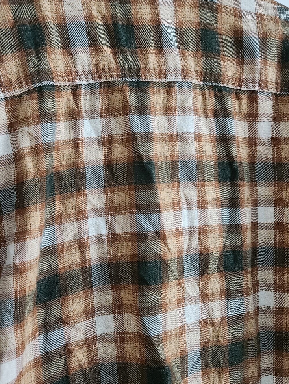 Brown And Grey Plaid Flannel Button Up Patagonia Size Large - Picture 7 of 8